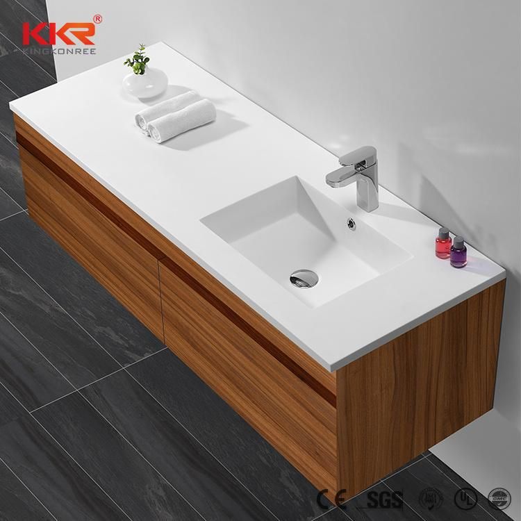 White Artificial Stone Bathroom Cabinet Vanity Sinks 0225