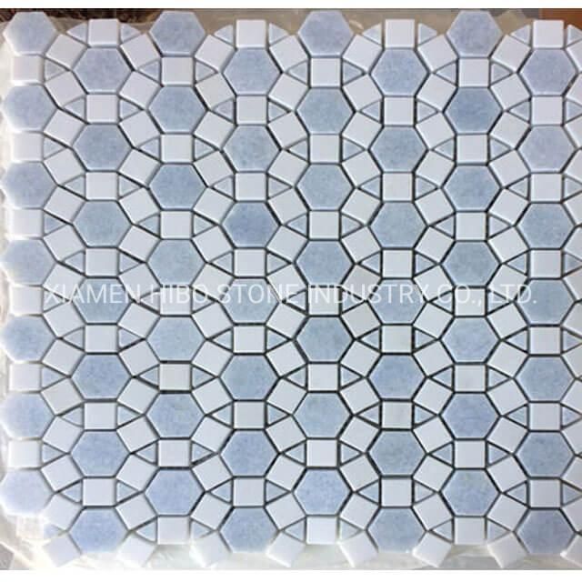 Bianco Carrara/Eastern White/Thassos White Marble 1X1 Square Field Tile Mosaics