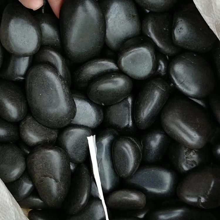 Cheap Price A Grade Black Color Driveway Pebble Stones