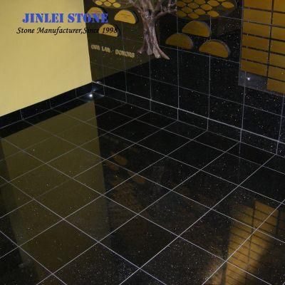 China Mongolia Black Galaxy Granite Tile Countertop Stoneslabs Granite