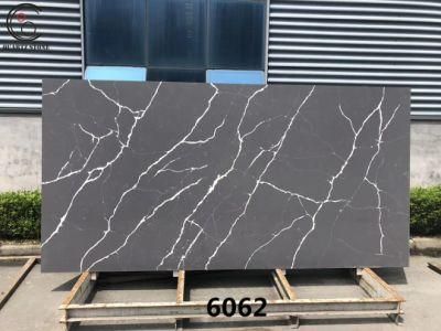 Black Background Countertops Kitchen Quartzite Table Top Black Vein Calacatta Vanity Top Quartz Slab
