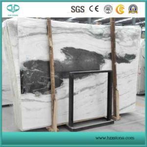 Book Matched Panda White Marble Slab for Countertop, White &amp; Black Marble for Flooring and Wall