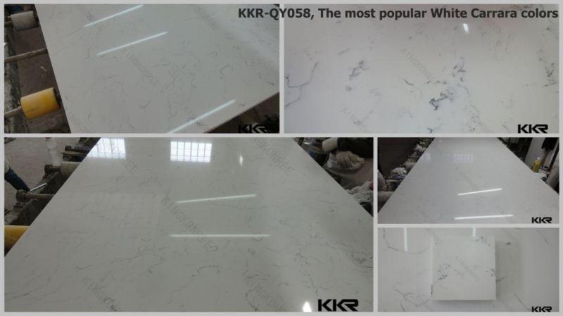 Cut-to-Size Artificial Marble Floor Tiles Quartz Stone