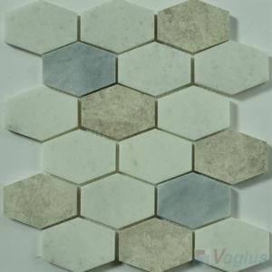 Polished Long Hexagon Mixed Marble Natural Stone Mosaic