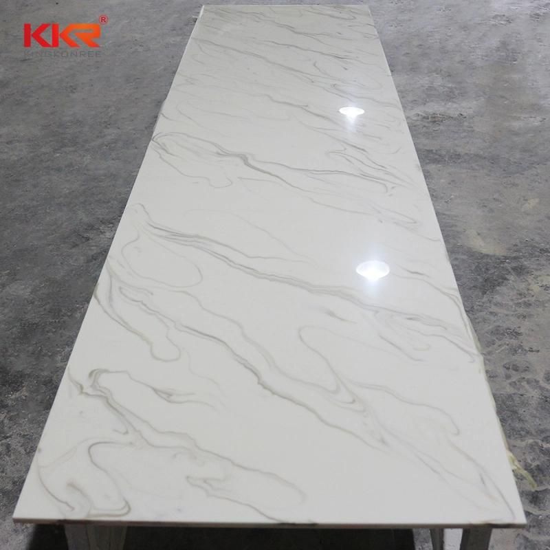 Polished Translucent Solid Surface Sheet Book-Matched Artificial Onyx Corian Wall Panel