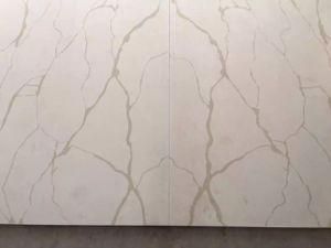 Calacatta White Marble Color Quartz Stone for Tops and Tiles