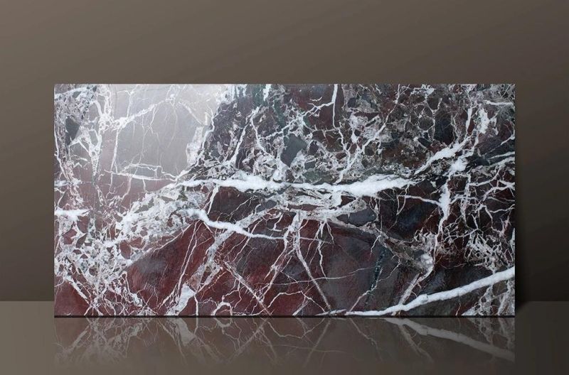Purple Vein Natural Stone Rosso Levanto Red Marble for Countertop and Wall Panel Decoration