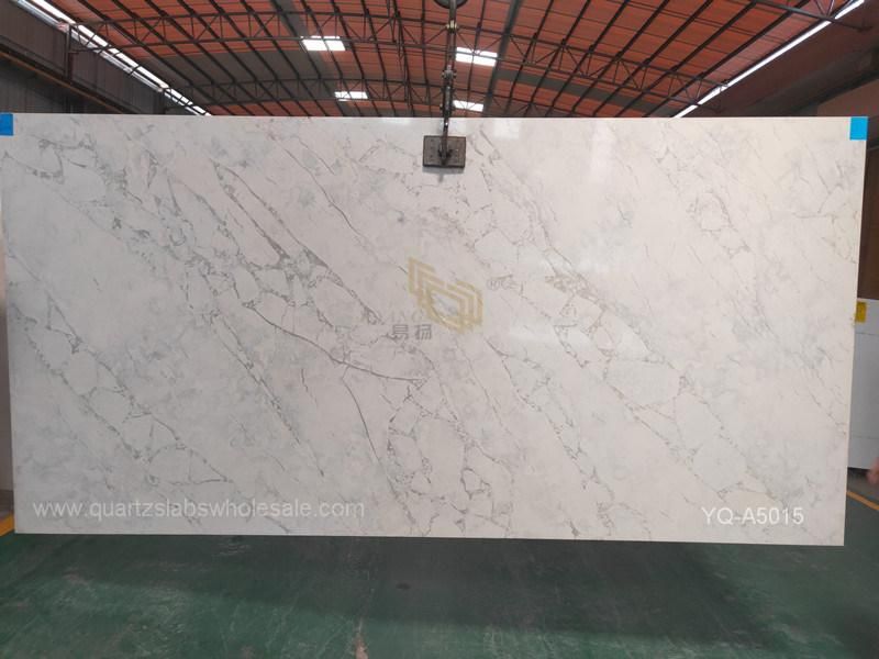 Engineered Stone Calacatta Quartz Slab for Kitchen/Bathroom/Vanity/Table/Floor/Wall/Stairs/Countertop
