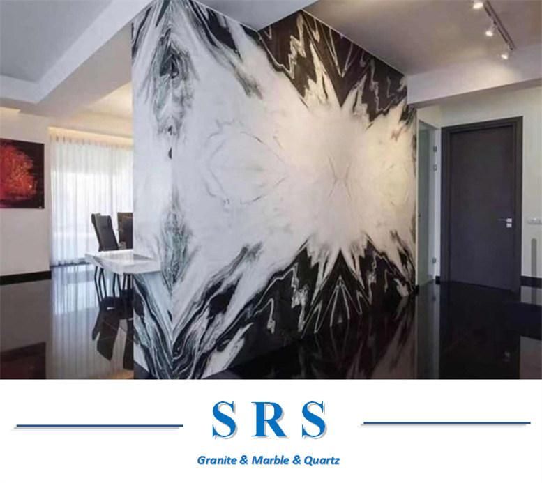 Natural Polished Panda White Stone Marble for Kitchen/Bathroom/Background Wall/Flooring/Step/Tile/Cladding/Flooring/Hotel/Villa House
