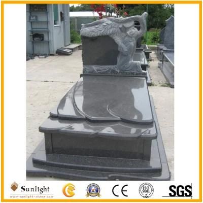 Little Lean on Granite/Marble Angel Outdoor Modern Tombstone White/Red/Black/Pink Tombstone