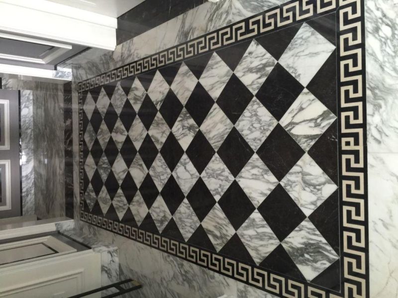 Natural Material Cheap Arabescato Stone Marble Floor Tile for Hotels/Rooms/Interior Decoration