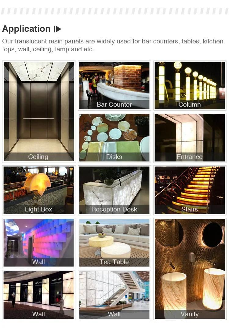 Translucent Customized Design Imitated Marble Alabaster Shower Room Wall Panel
