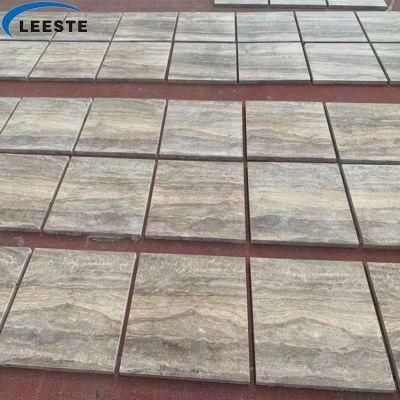 Silver Grey Travertine Natural Grey Travertine Polished Honed Cut-to-Size Tiles
