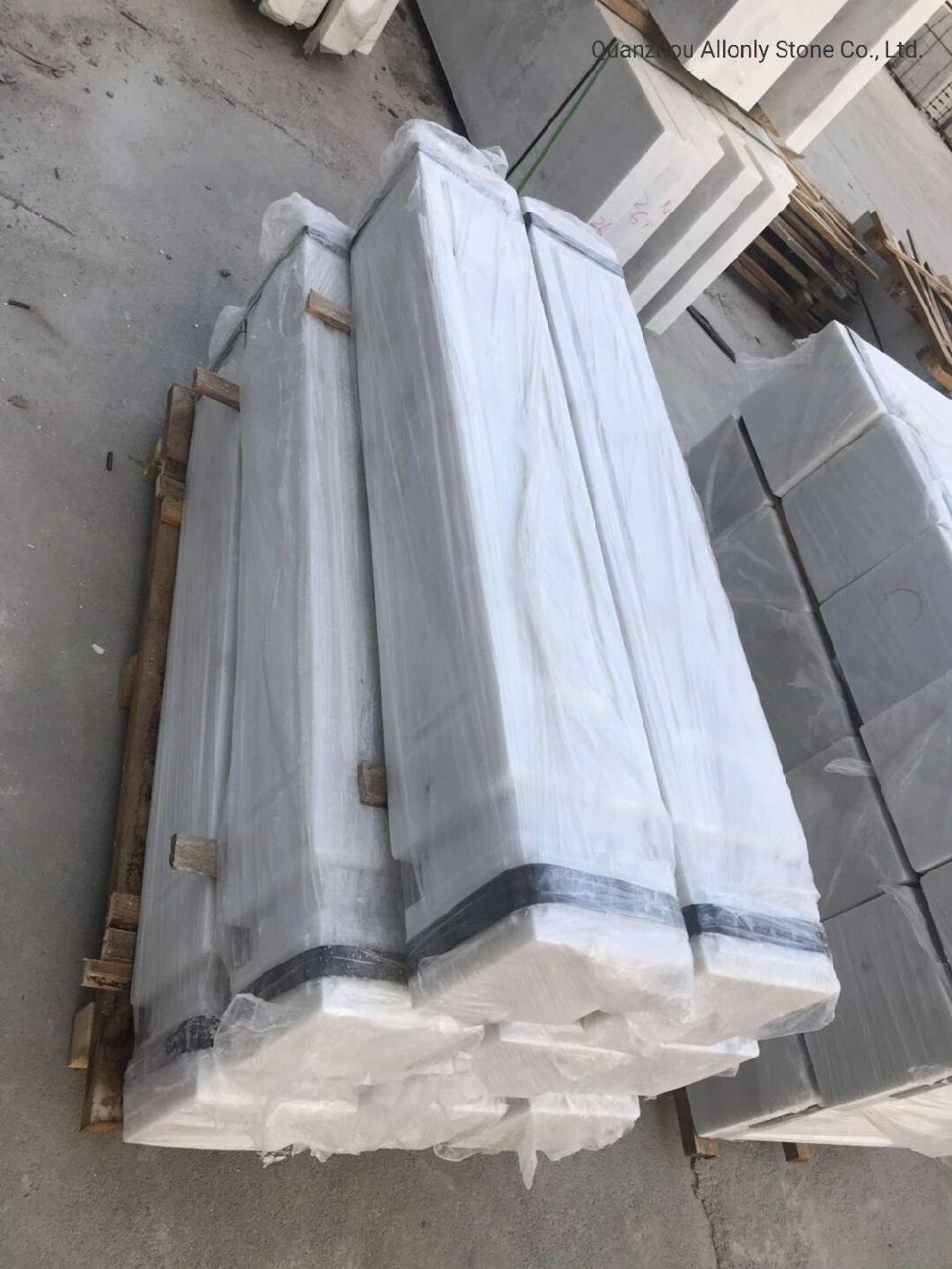 Modern Snow White Marble Balustrade Stairs Stone Railing Baluster