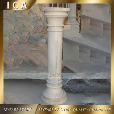 Outdoor Indoor Decoration Marble Column White Stone Pillar