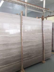 China Natural Stone Polished/Honed/Antique/Sandblasted Wooden White Marble Slab for Interiors/ Indoor/ Floor/Wall Decoration/Background