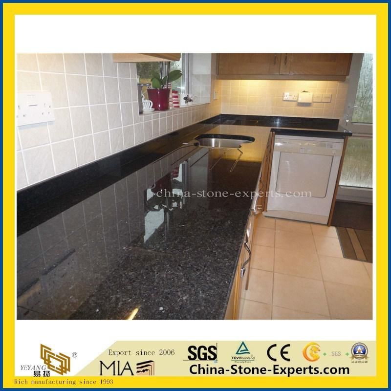 Polished Black Pearl Granite Countertops for Project
