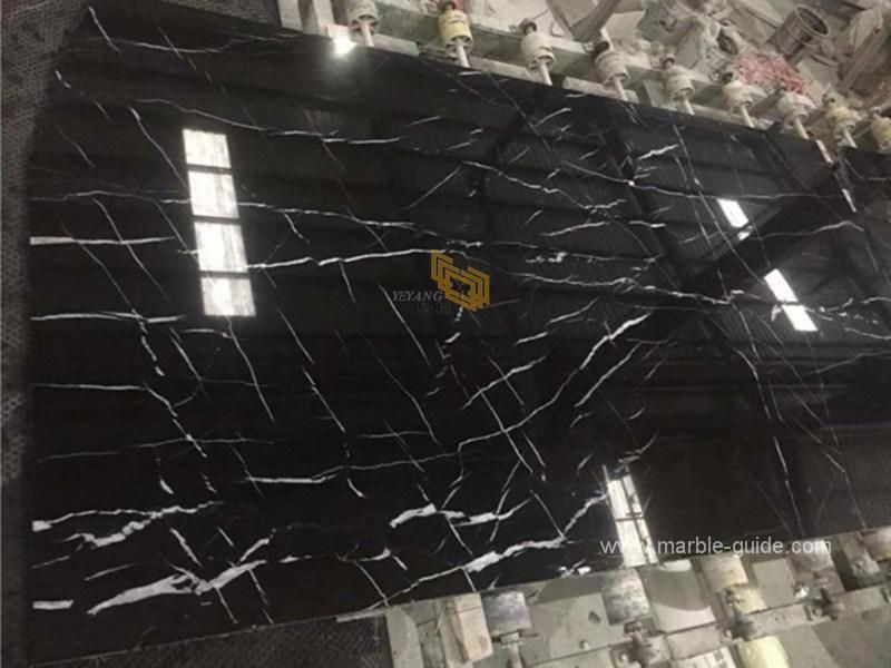 Natural Black Nero Marquina Marble Slabs/Tiles for Flooring/Wall/Kitchen/Bathoom/Sills/Column/Mosaic/Countertops