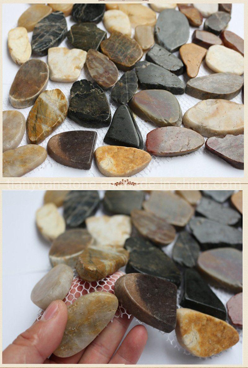 Natural Pebble Stone Landscape Stone Black River Pebbles Stone Floor Tile