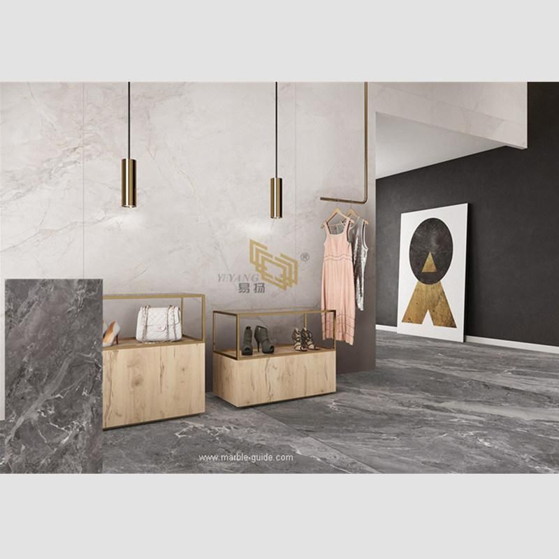 Artificial Stone Gray Sintered Stone Imitation Marble for Flooring/Countertop/Kitchen Island