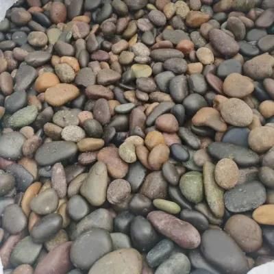 River Cobbles Sliced Stone Mix Color River Pebble Stone for Landscape and Garden Decoration