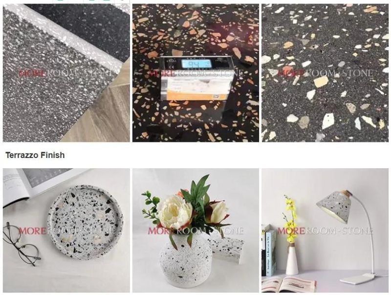 Decorative Wall Decor Precast Block Artificial Stone White Marble Chips Grey Terrazzo for Commercial Shopping Mall and Villas