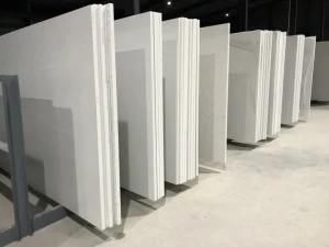 Artificial Stone Polished/Honed Black/White/Beige Pure White Water Quartz for Interiors/Indoor Kitchen/Bathroom Countertops/Vanity