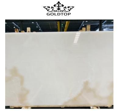 Wonderful Gold Silk White Jade Marble of Natural Stone Kitchen Stone Top Countertop Design