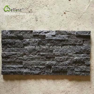 Galaxy Black Granite Brick Stone Dry Stack Stone for Feature Wall Cladding