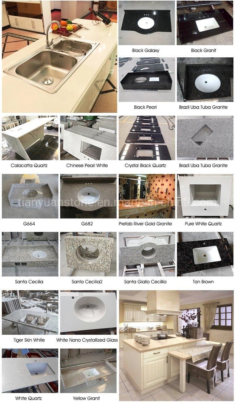 Gold Brown Granite Kitchen Countertops for Commercial/Hotel Project