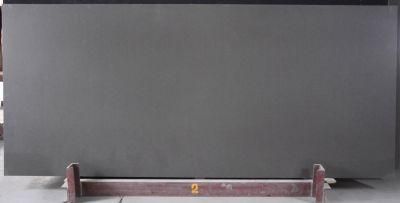 Black Leather Surfaces Engineered Quartz Stone Slab with NSF SGS Certification for Counter-Top