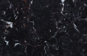 V118 Black Storm Veined Solid Surface Countertop for Kitchen/Bathroom