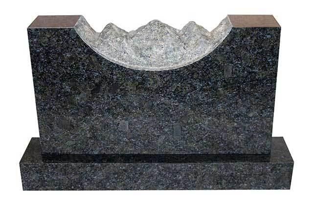 Mountain Top Bahama Blue Granite Grave Memorial Stone