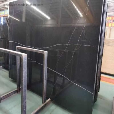 China Black Marquina Marble Slab
