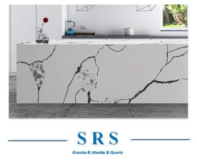Prefab Quartz Countertop White Calacatta Artificial Stone Quartz Slabs