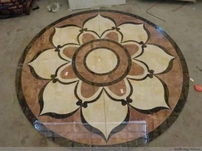 New Innovation Flower Waterjet Stone Medallion Floor