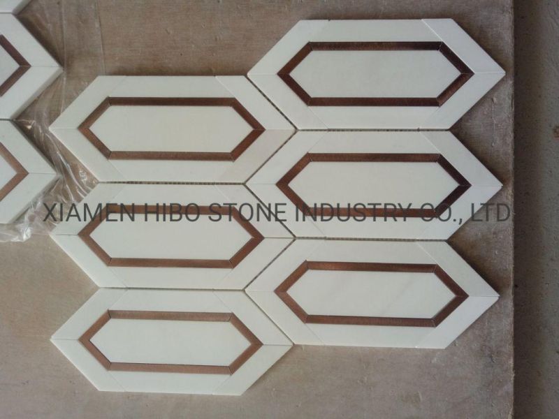 Calacatta Gold/Calacatta Oro Marble Herringbone Tile Good for Kitchen Backsplashes