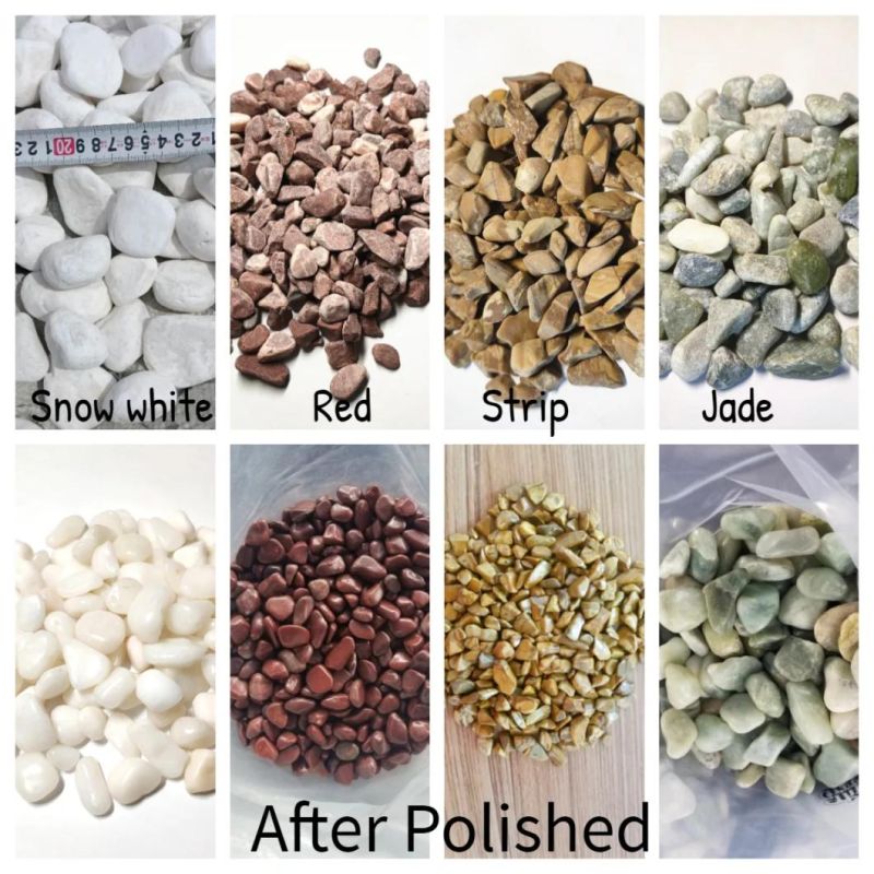 2021 New Products Pebble Decoration Polished Jade Green Pebbles for Plants