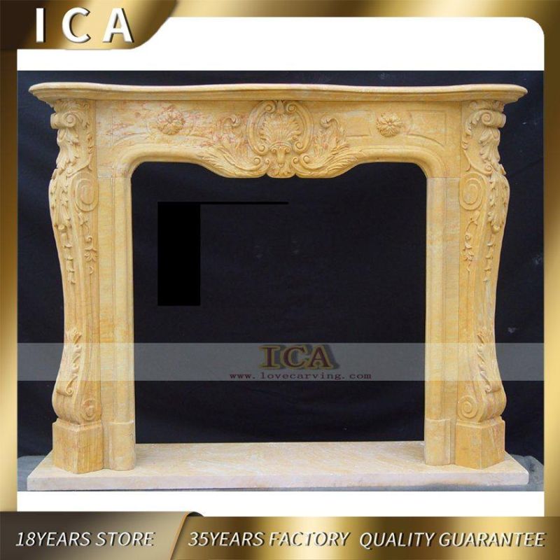 Stone Carved Marble Fireplace Mantel Home Decoration Design Fireplace