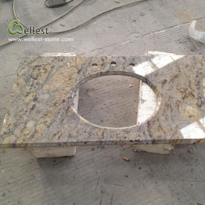 Yellow Brown Fine Vanity Tops Countertops Tabletops Granite G530 Residential