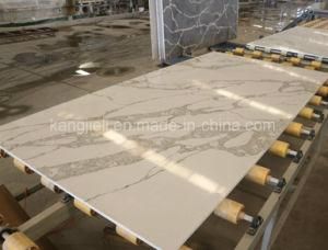 3200*1600*20mm Calacatta Artificial Quartz Stone Big Slab for Interior Decoration