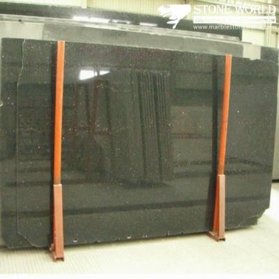 Polished Black Galaxy Granite Slab for Flooring/Wall
