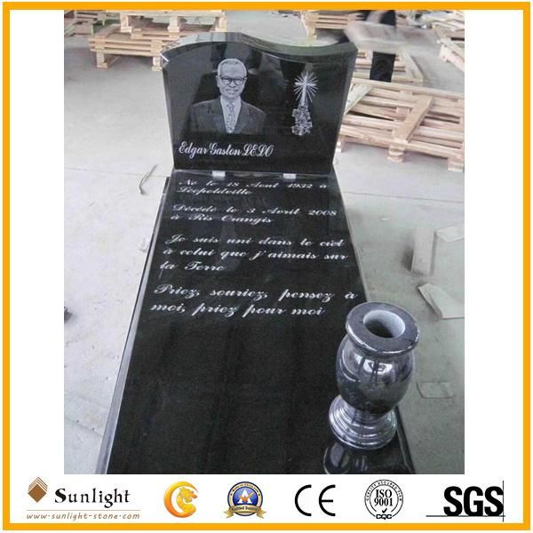 Cheap Wave Granite Nagrobek Tombstone Headstone China Juparana Monument