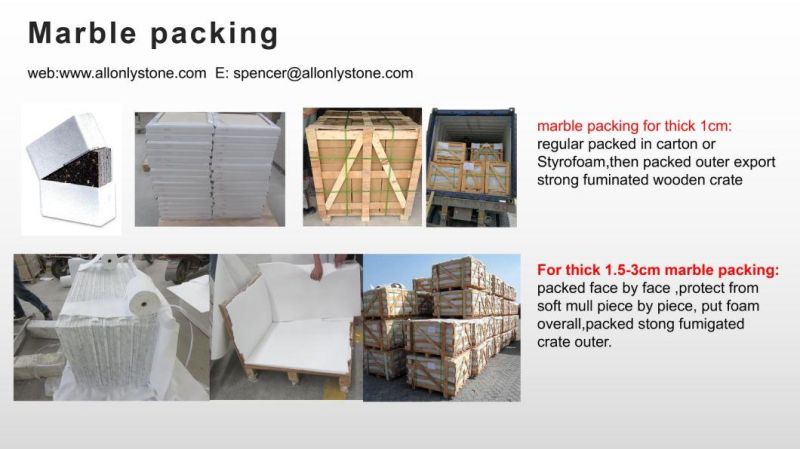 Natural Imperial White Marble Flooring Wall Tile for Wholesale