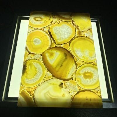 Backlit Semiprecious Stone Slabs, Agate Stone Tiles