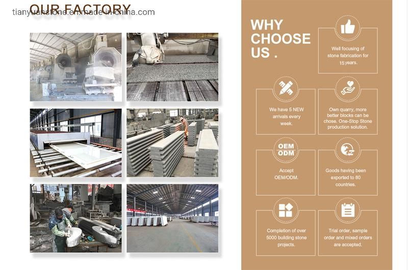 Natural Polished Black/White/Grey/Granite/Marble/Travertine/Stone Granite for Flooring/Wall/Bathroom/Building Material