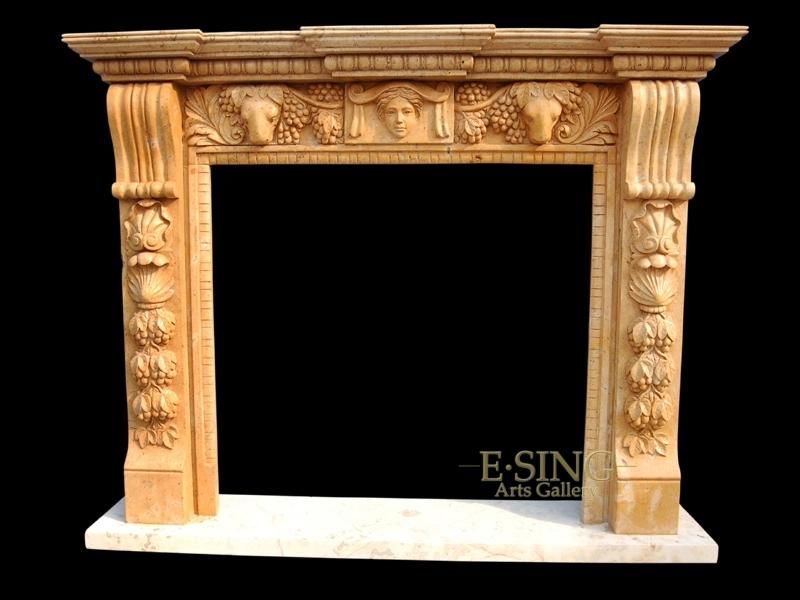 Factory Direct Supply Fine Carved White Marble Stone Fireplace