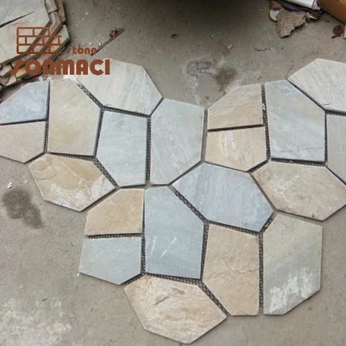 House Decoration Beige Slate Flooring Stone Tiles for Sale