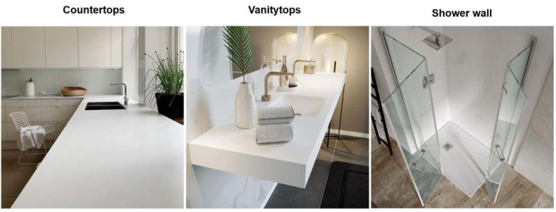 Bathroom Vanity Kitchen Countertop Material Artificial Stone Marble Looking Solid Surface