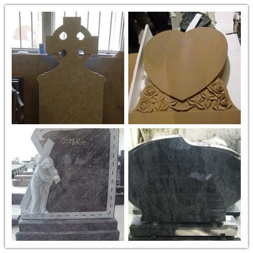 Customized Black Granite England Tombstone Headstone for Sale
